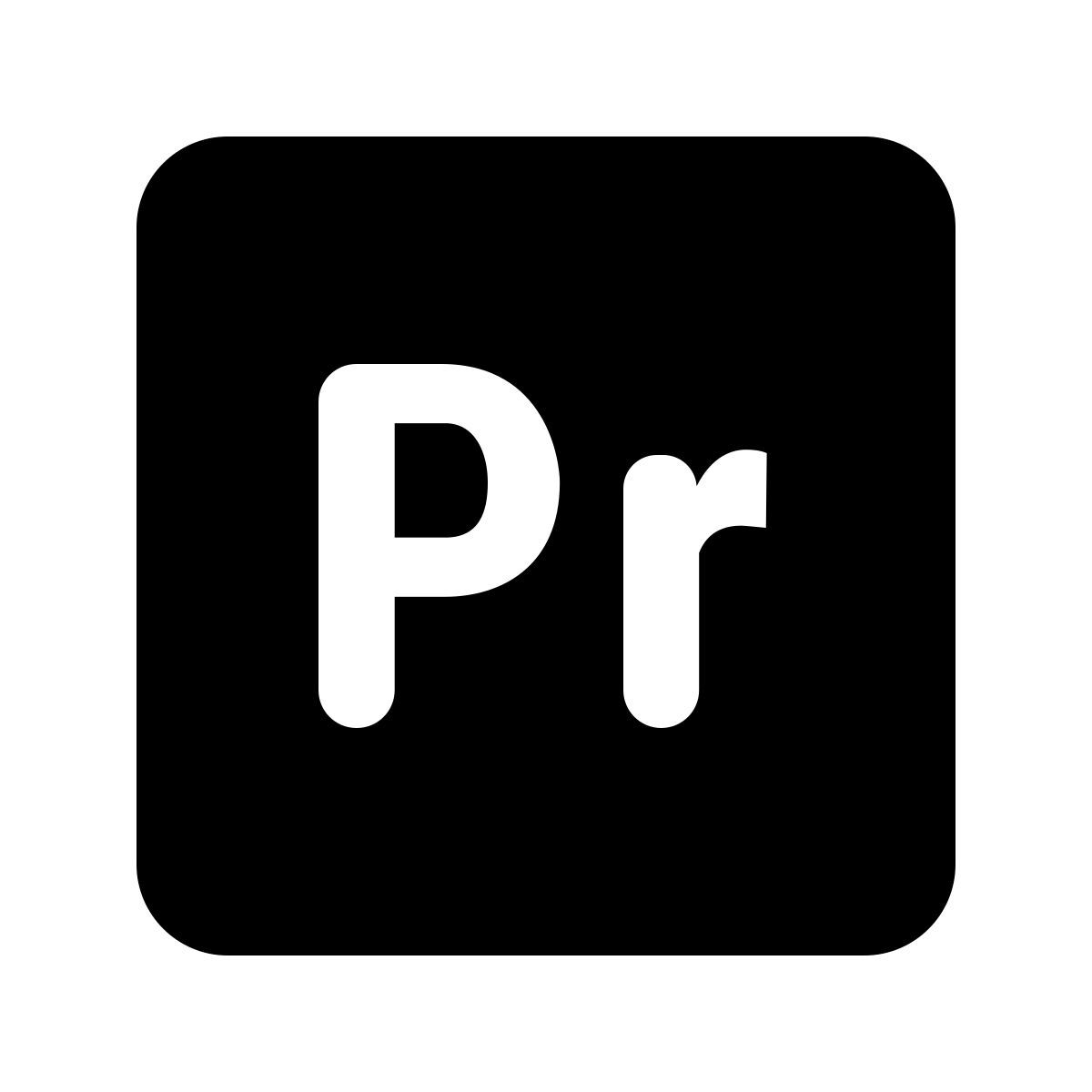 material rounded style adobe premiere pro icon