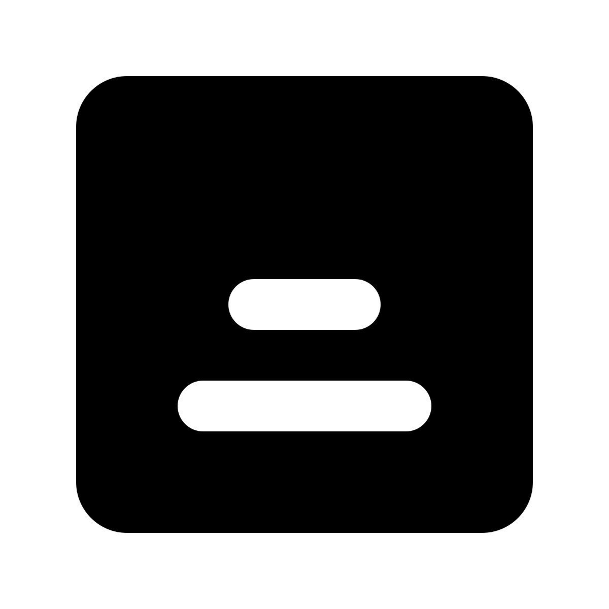 material rounded style justificar parte inferior contenido de casilla icon