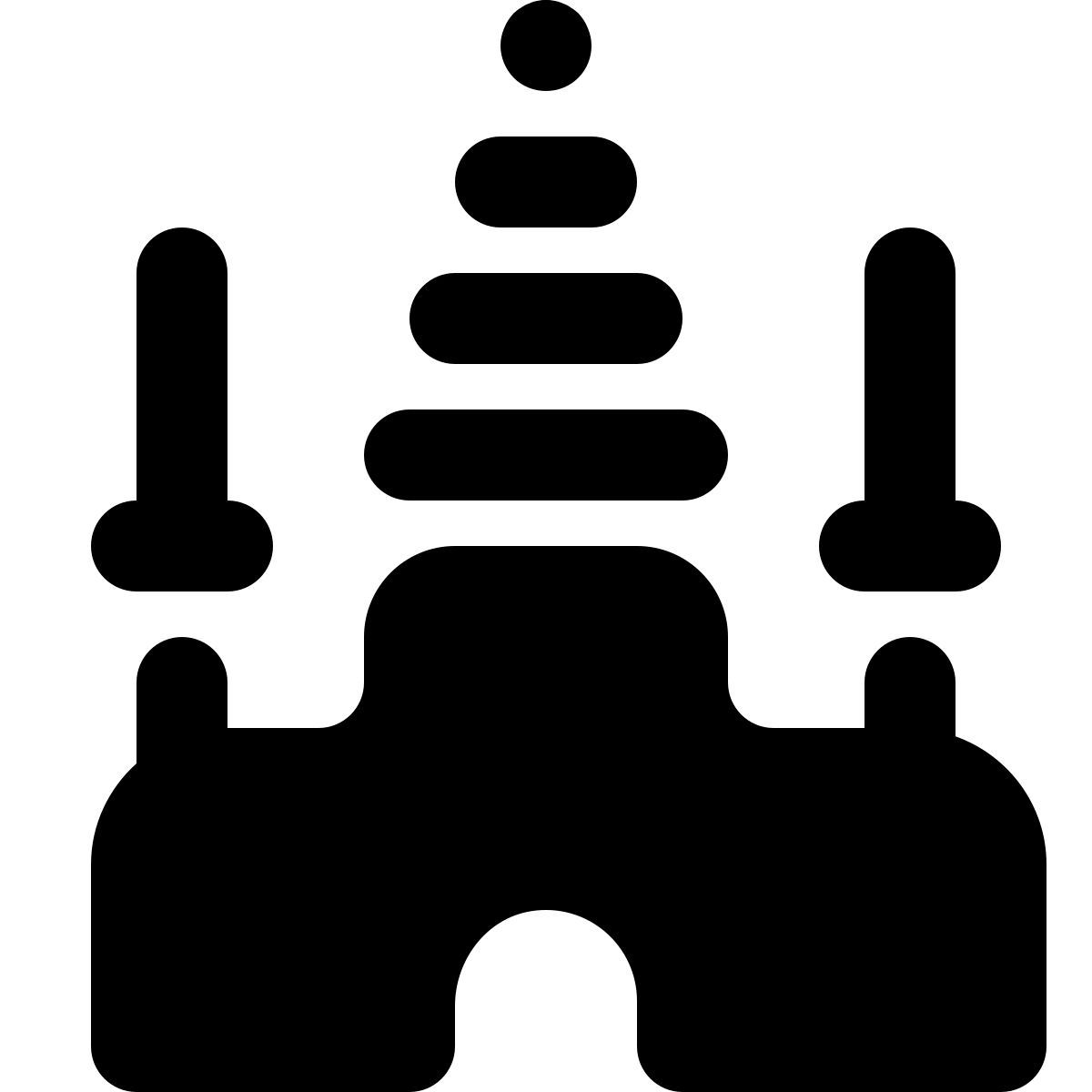 material rounded style angkor wat icon