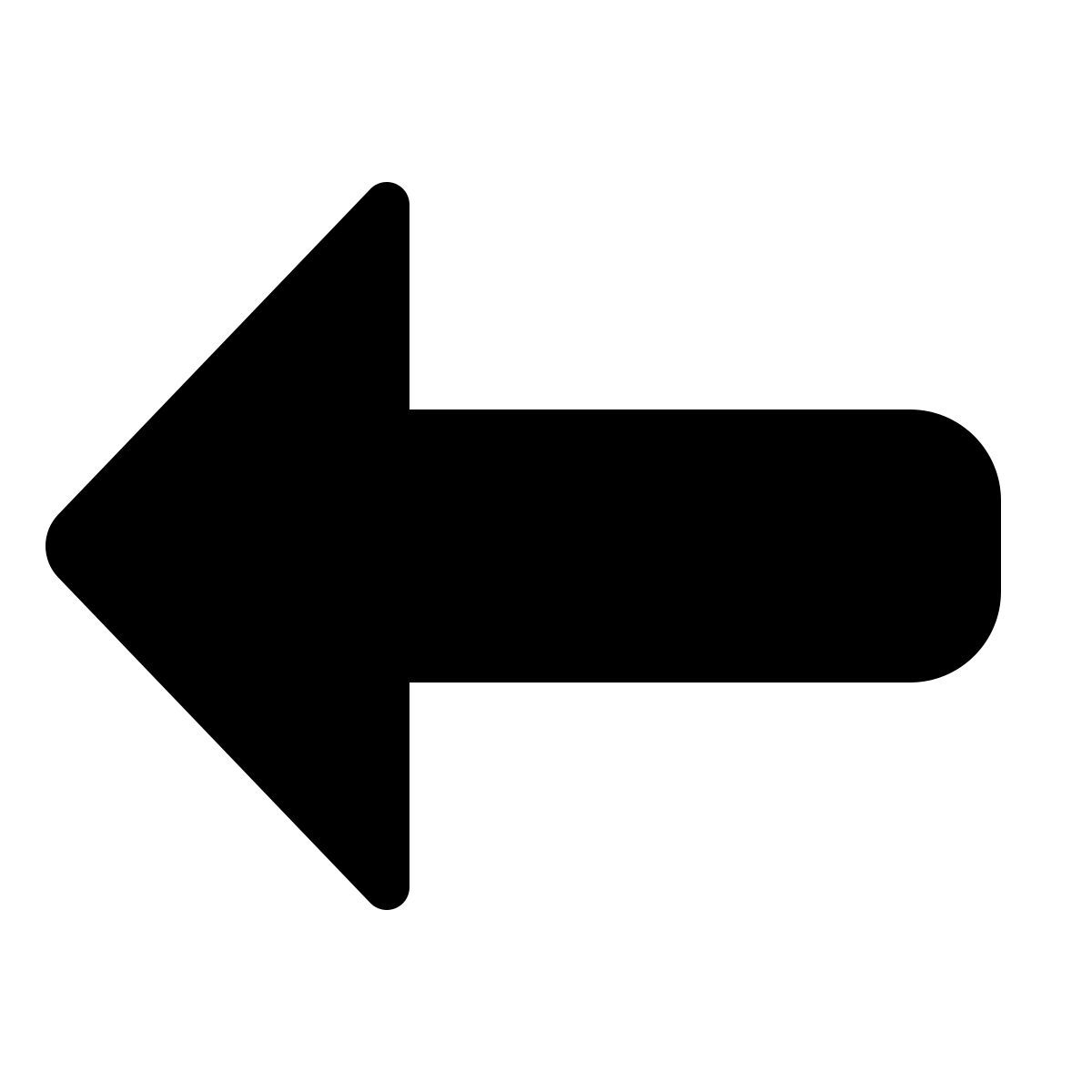 material rounded style flèche pointant vers la gauche icon