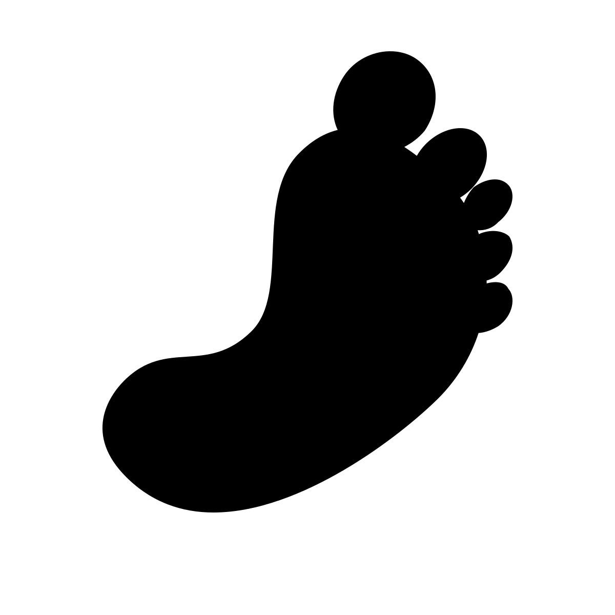 material rounded style baby feet icon