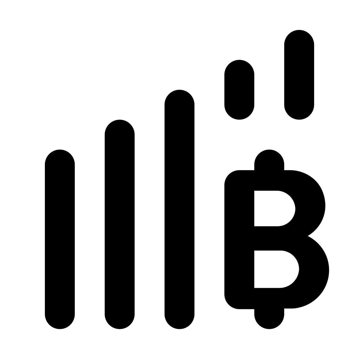 material rounded style bitcoin cryptocurrency icon