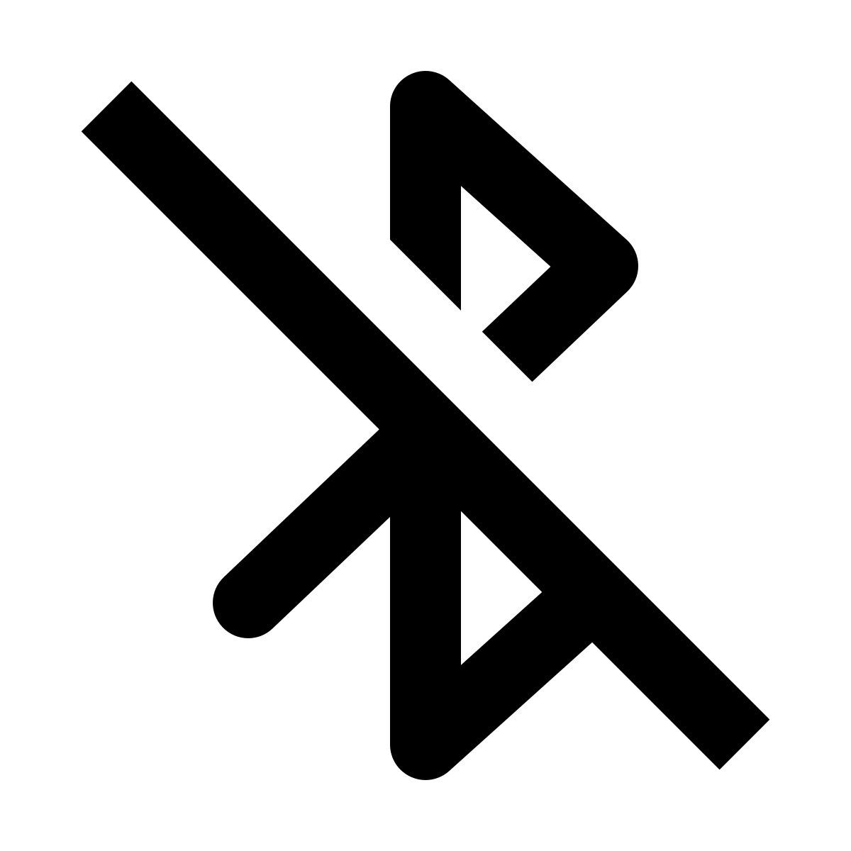 material rounded style bluetooth off icon