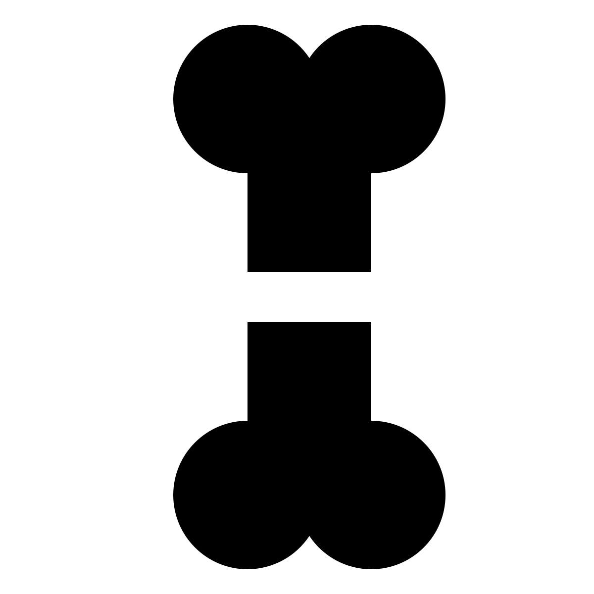 material rounded style broken bone icon