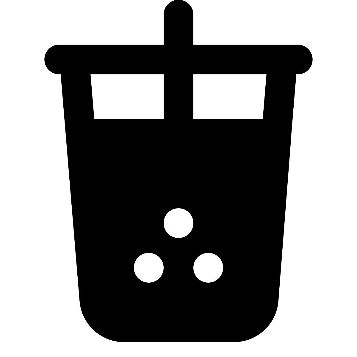 material rounded style bubble tea icon