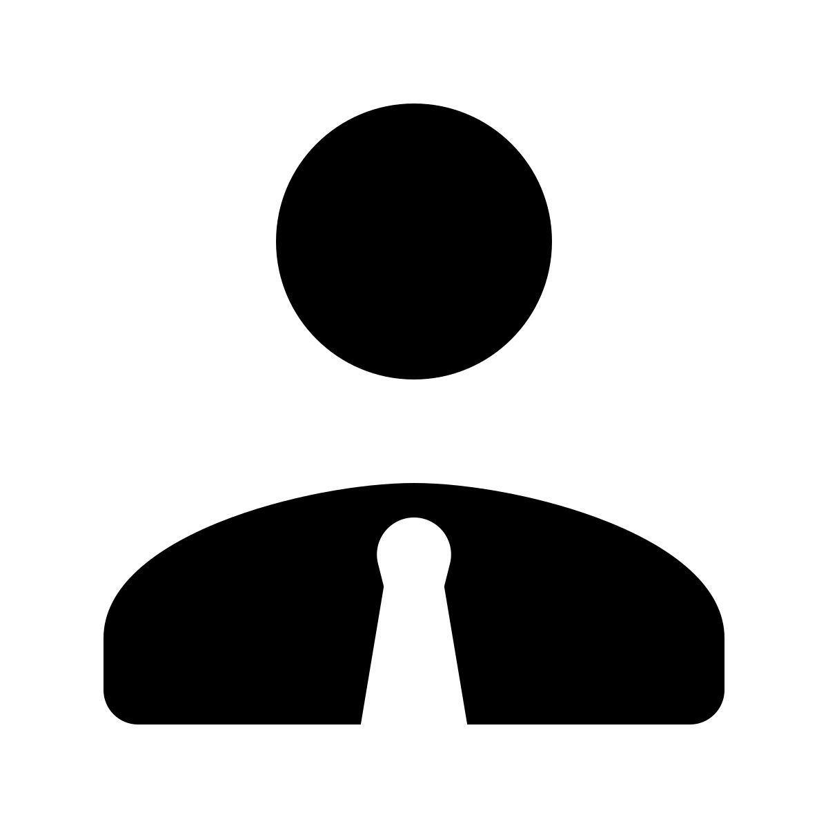 material rounded style hombre de negocios icon