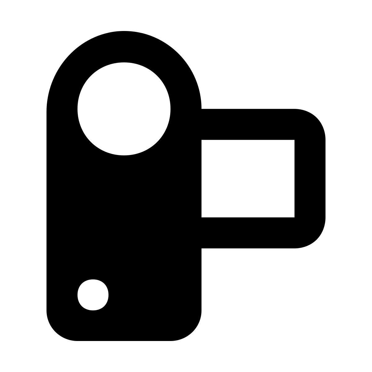 material rounded style camcorder icon