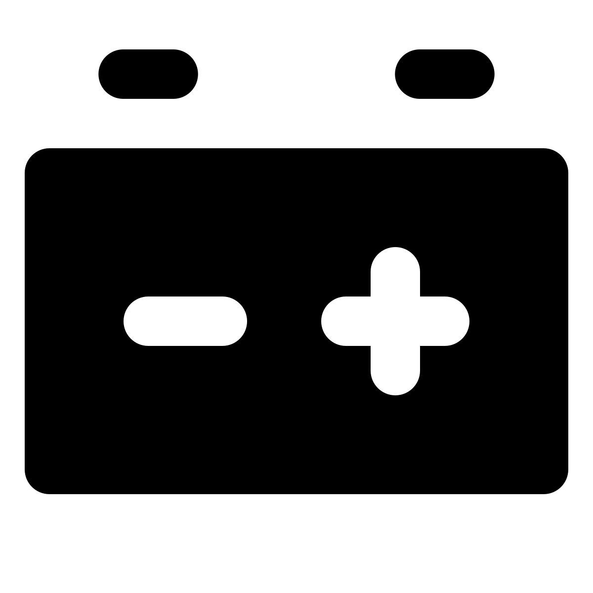 material rounded style car battery icon