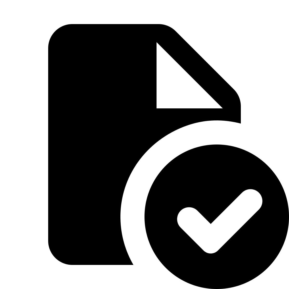 material rounded style check file icon