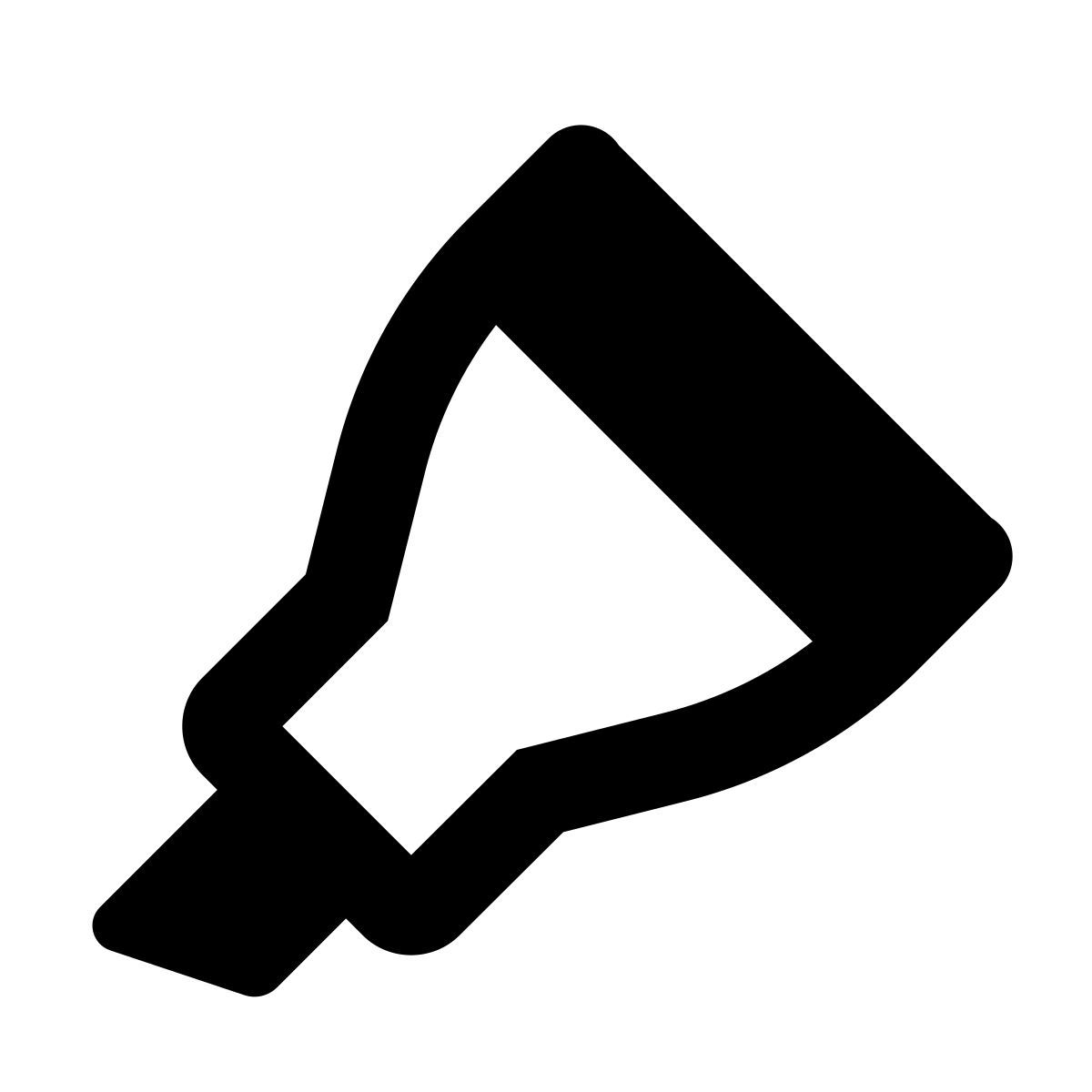 material rounded style chisel tip marker icon