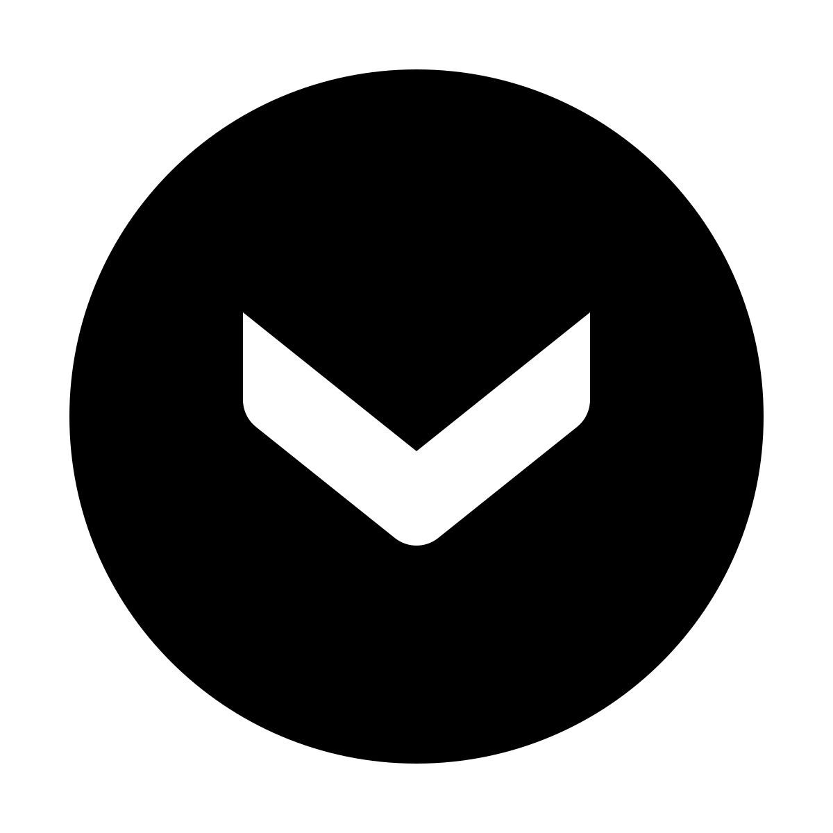 material rounded style flèche bas icon