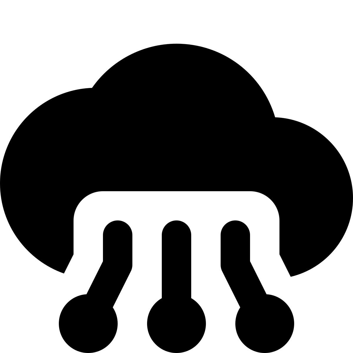 material rounded style cloud computing icon