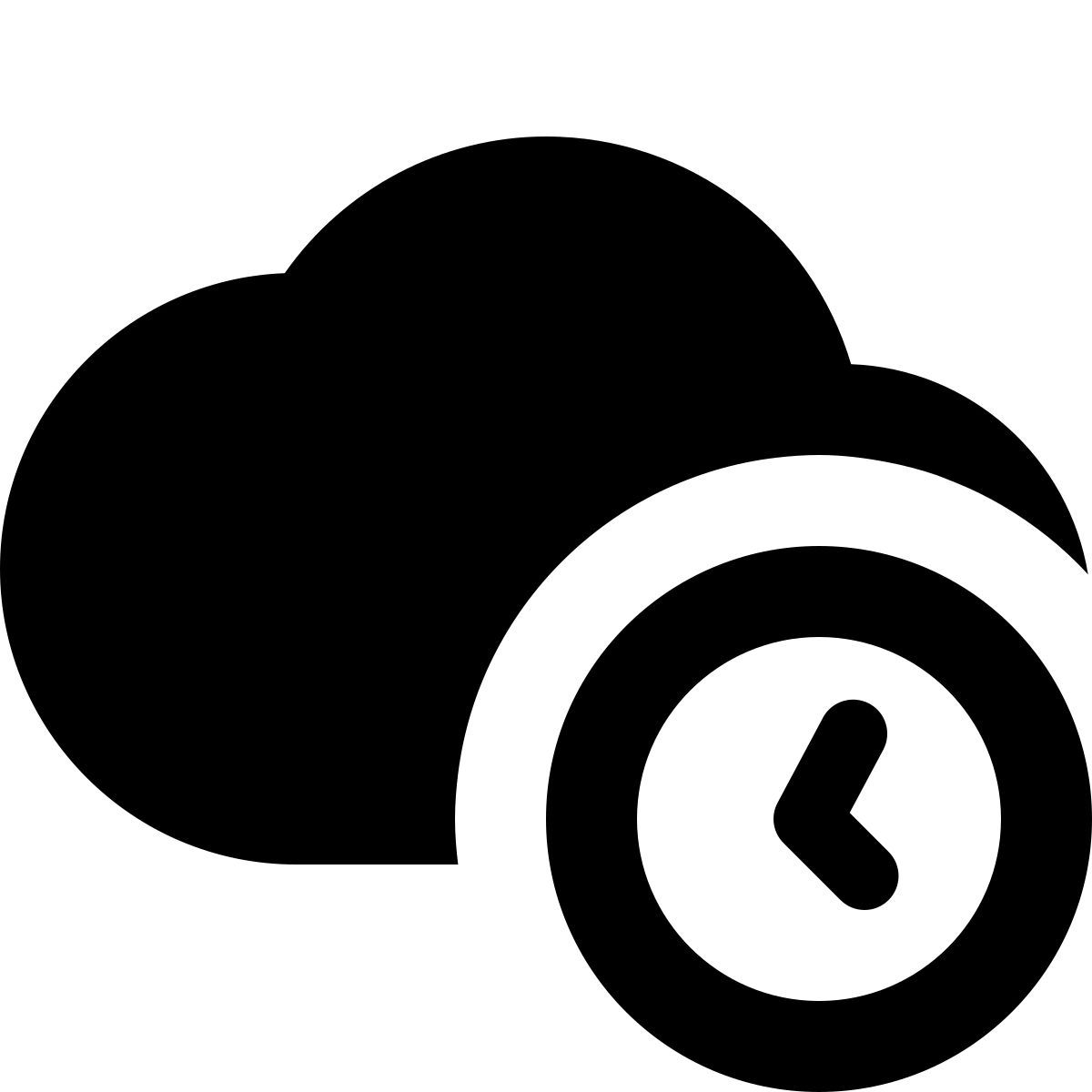 material rounded style cloud waiting icon