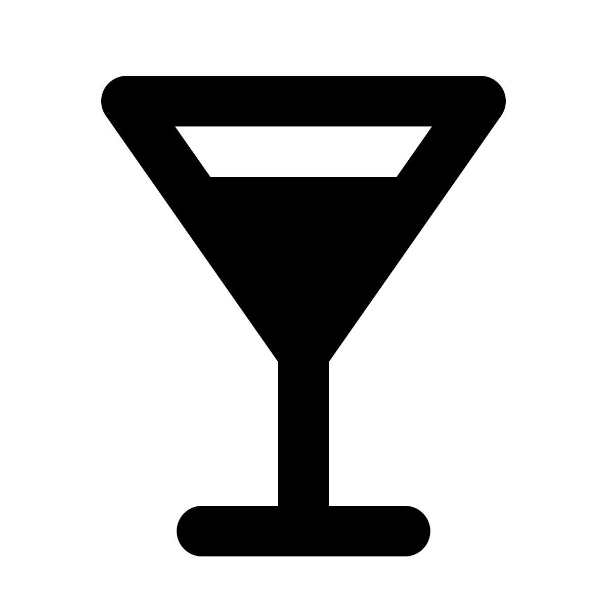 material rounded style cóctel icon