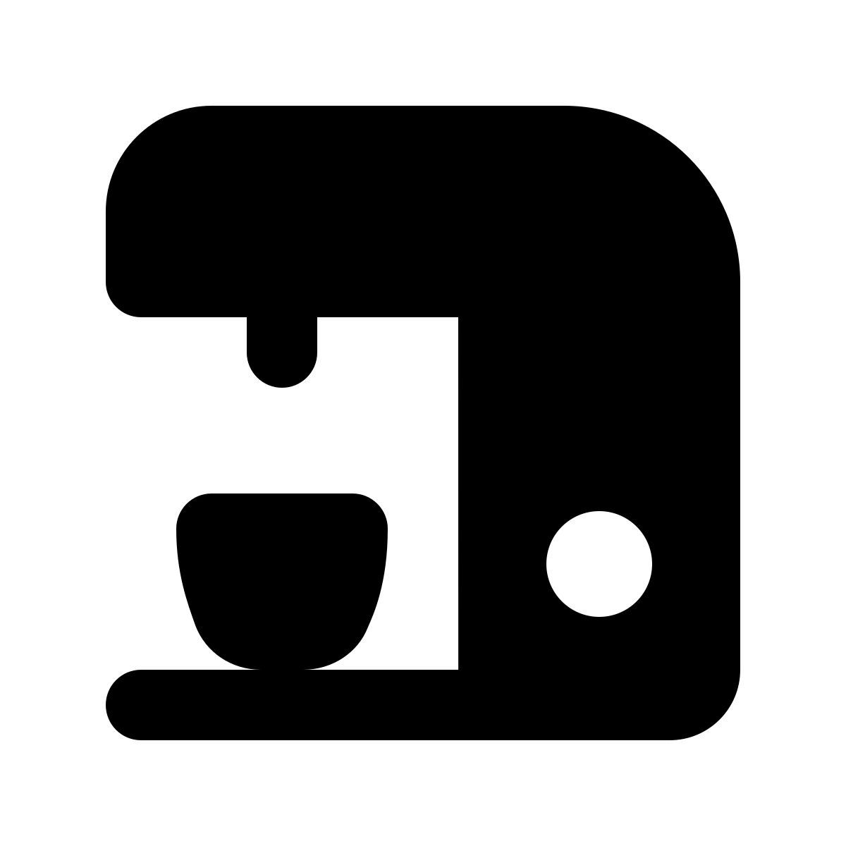 material rounded style machine à café icon