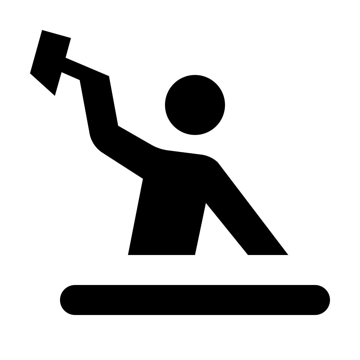 material rounded style construction worker icon