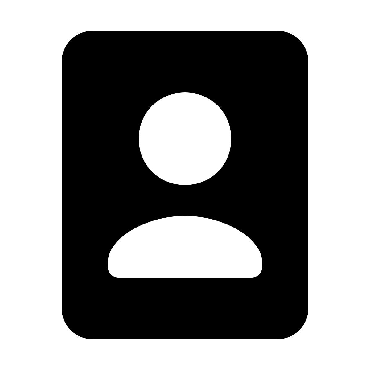 material rounded style contactos icon