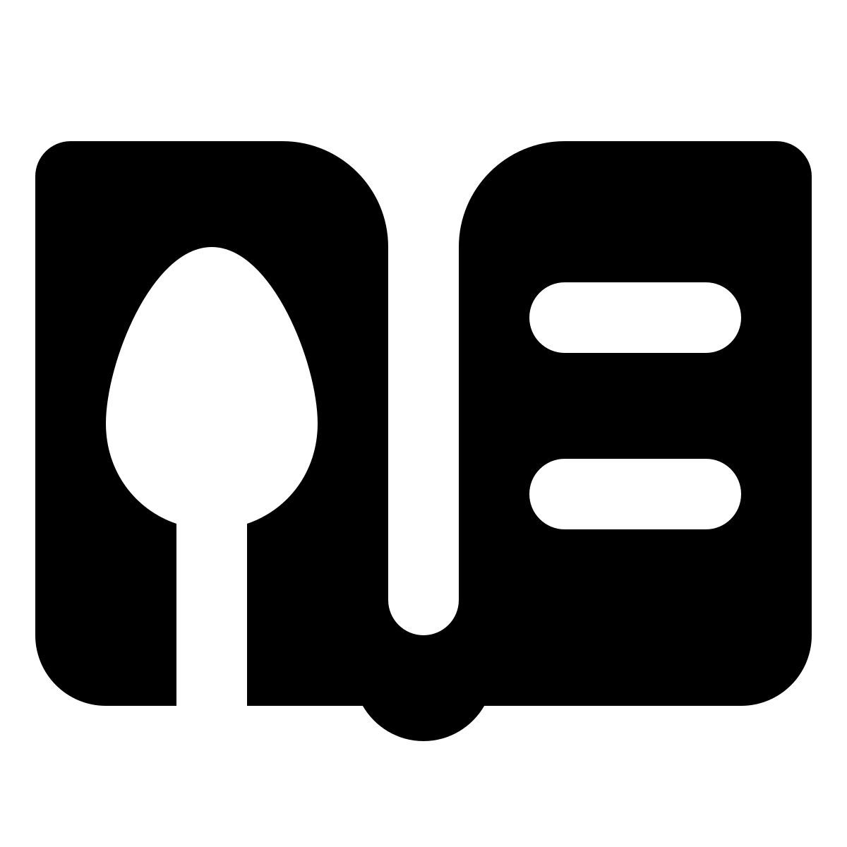 material rounded style cooking book icon