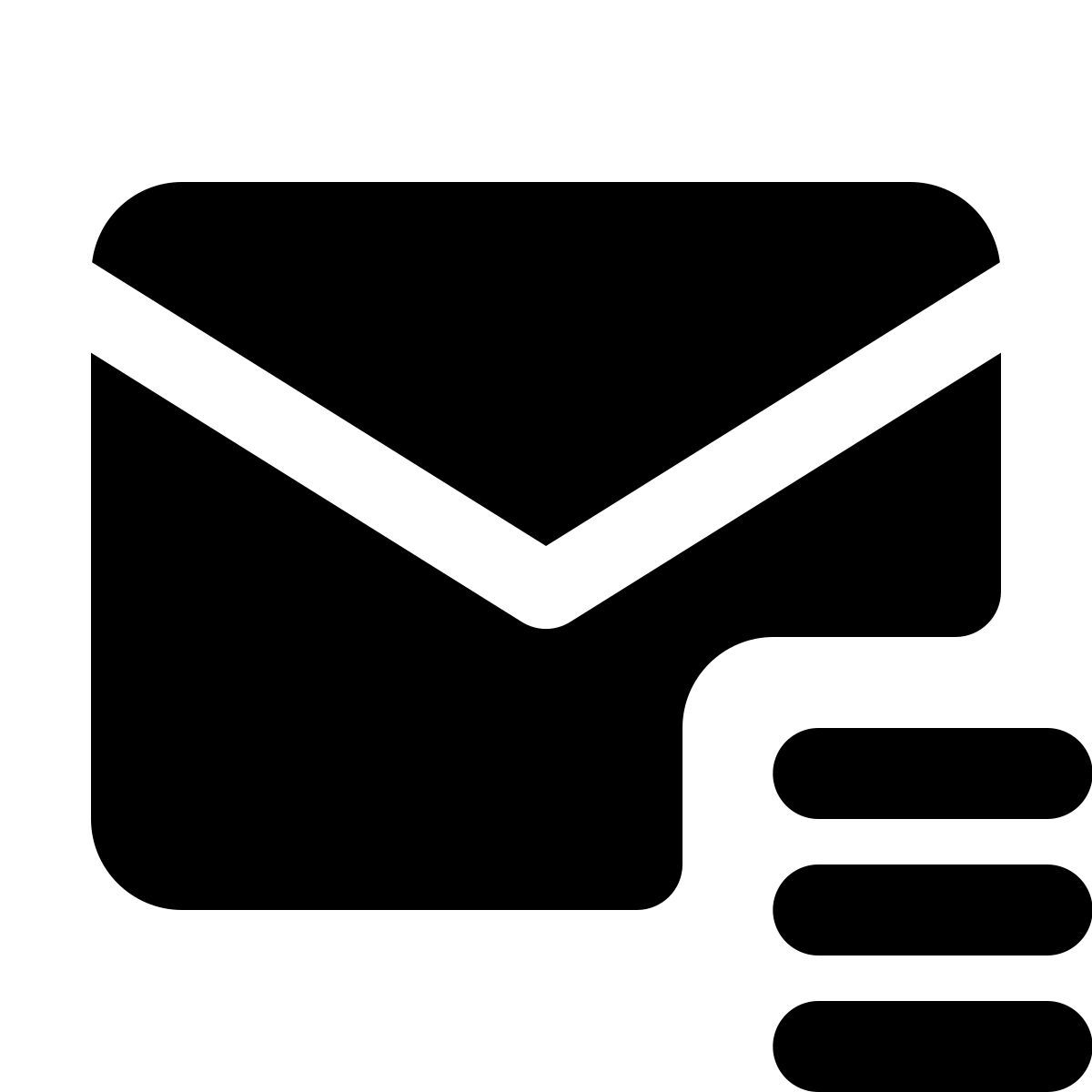 material rounded style database mail icon