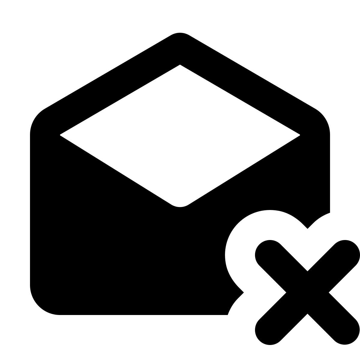 material rounded style 删除打开的信封 icon