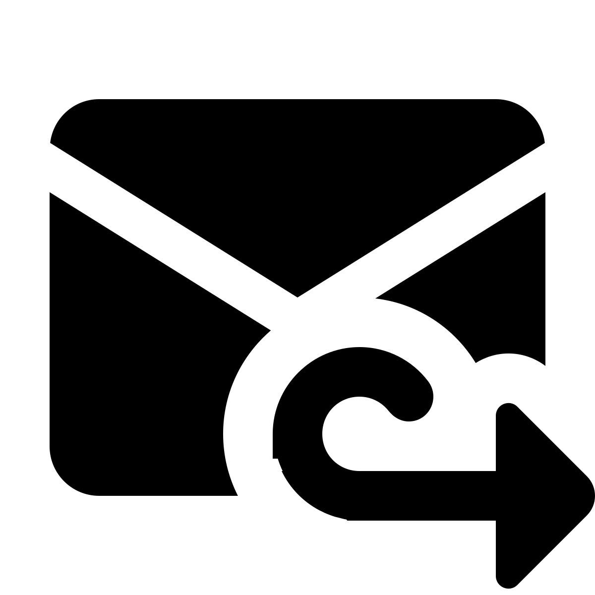 material rounded style posta consegnata icon