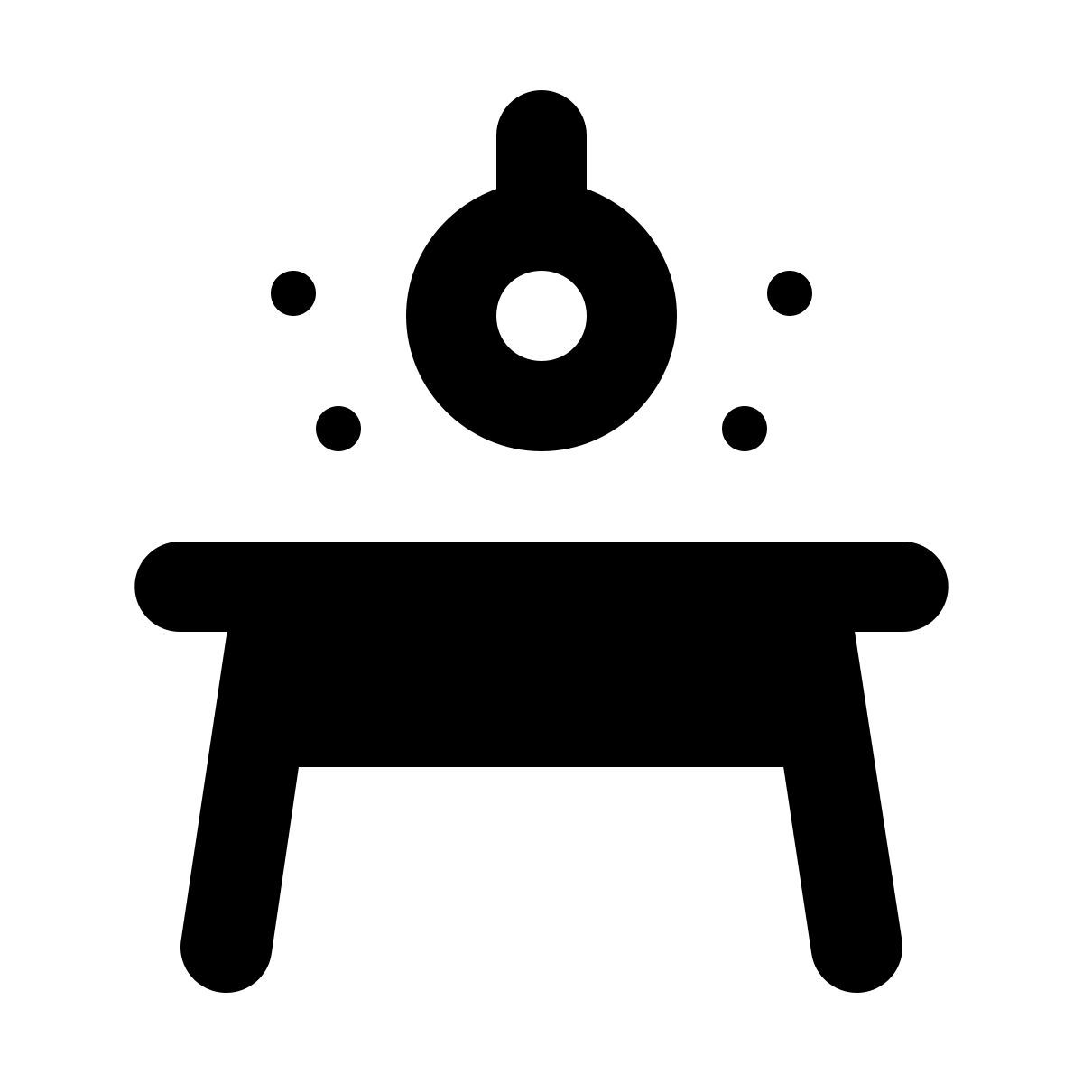 material rounded style lampe de table icon