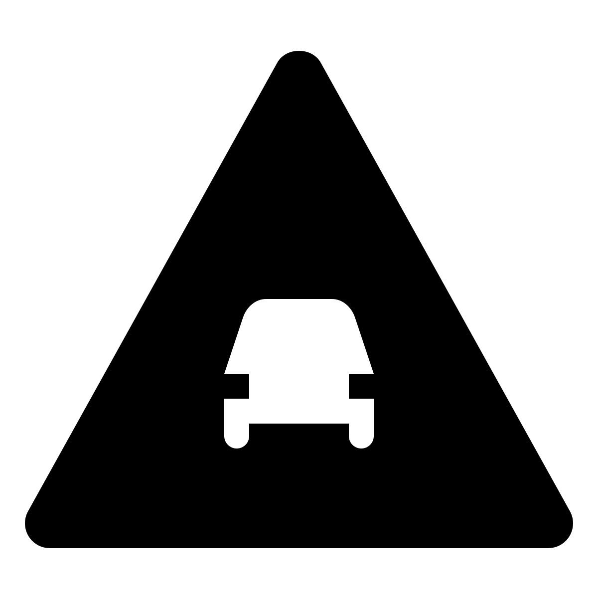 material rounded style aviso de distância icon