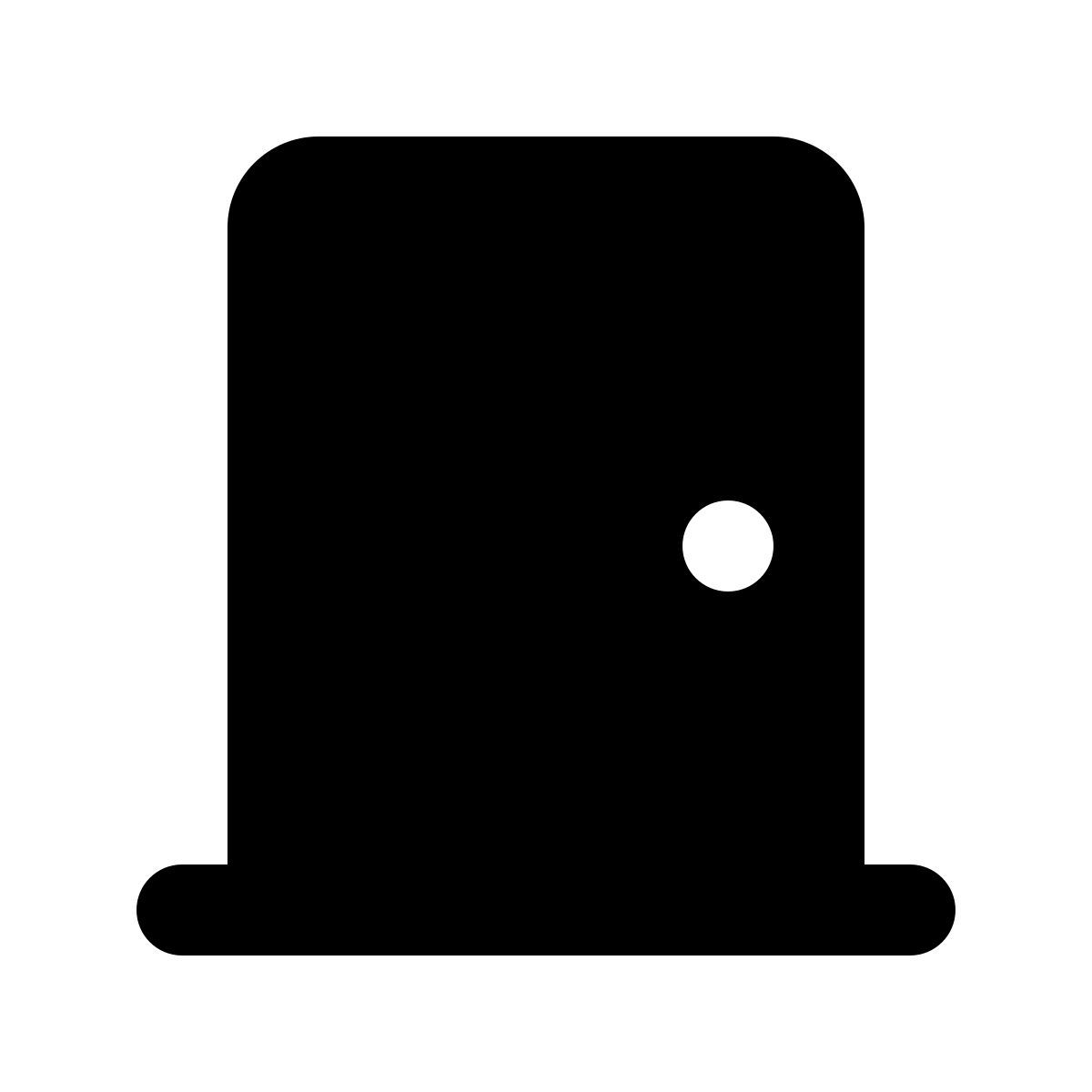 material rounded style door icon