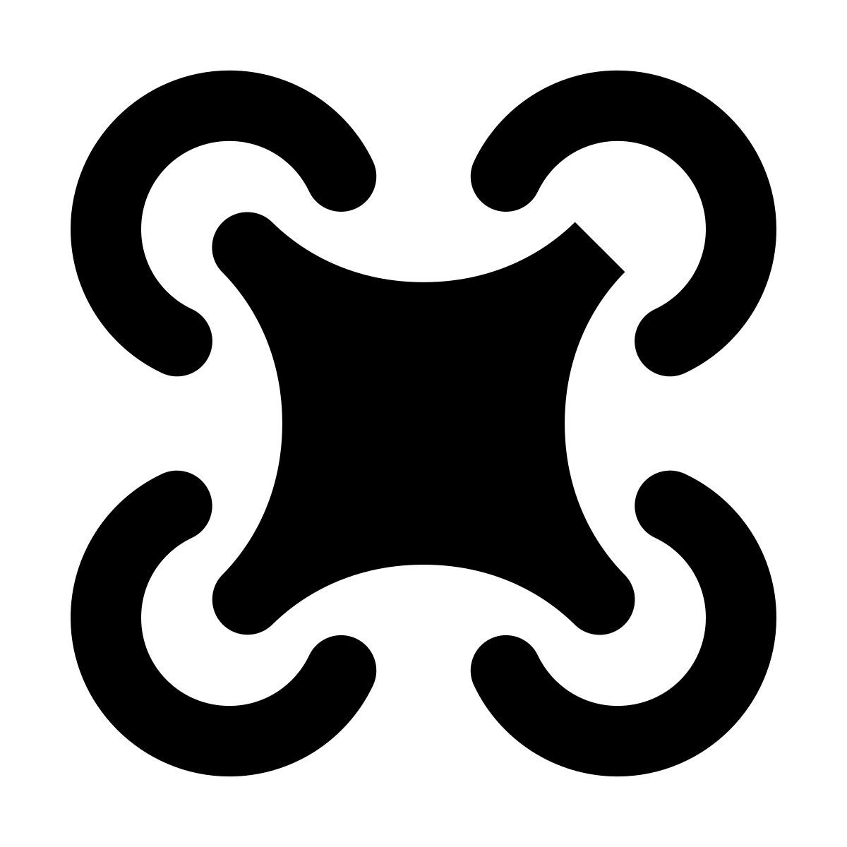 material rounded style 无人机底视图 icon