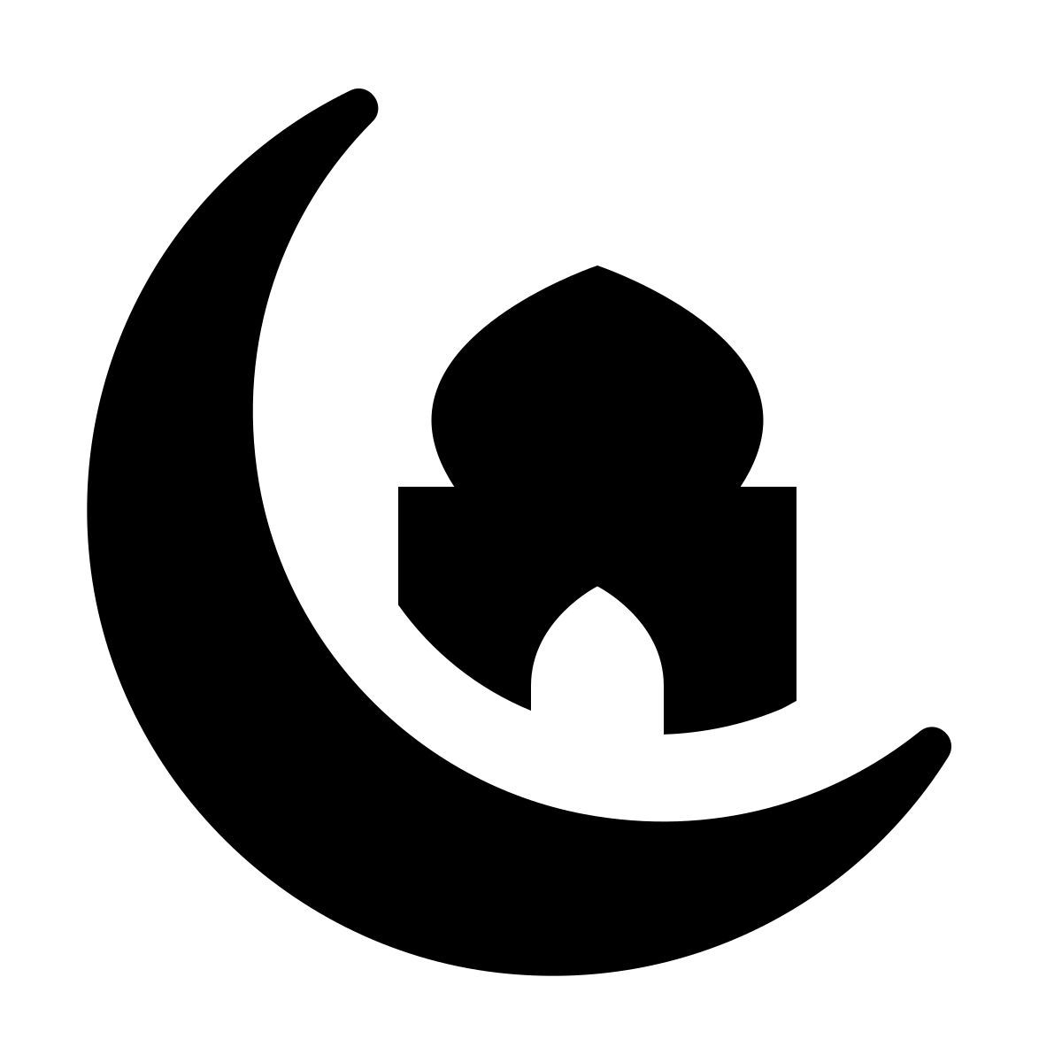 material rounded style ramadan icon