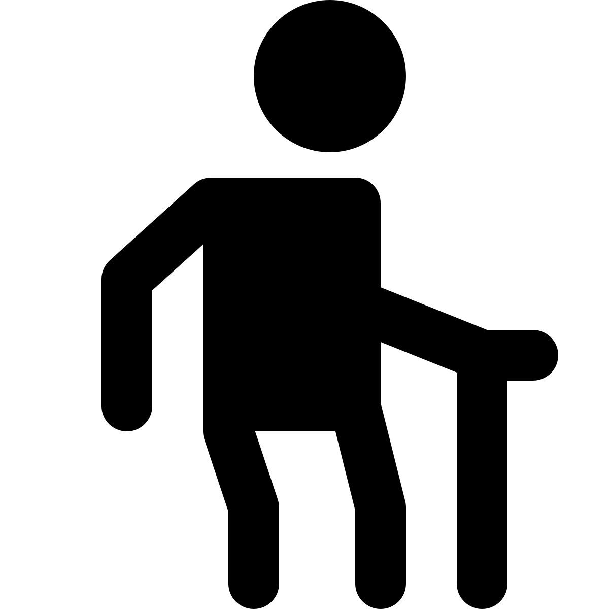 material rounded style ältere person icon