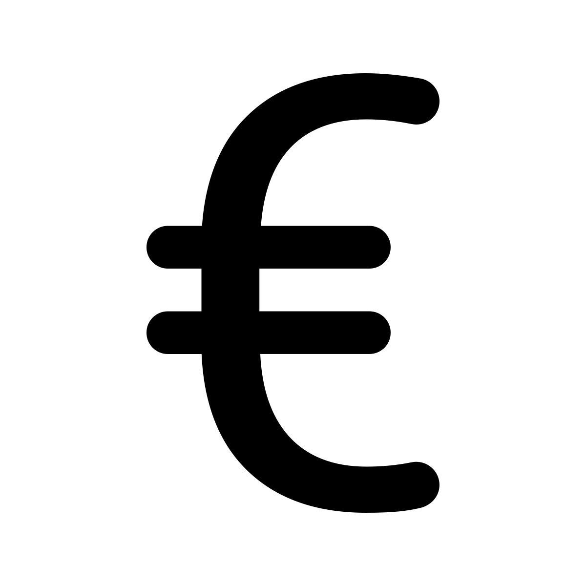 material rounded style euro icon
