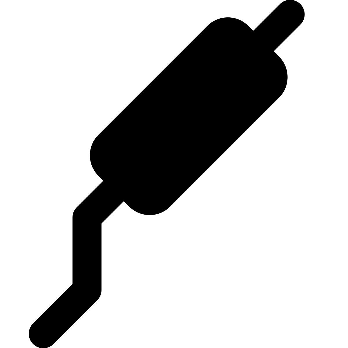 material rounded style tubo de escape icon