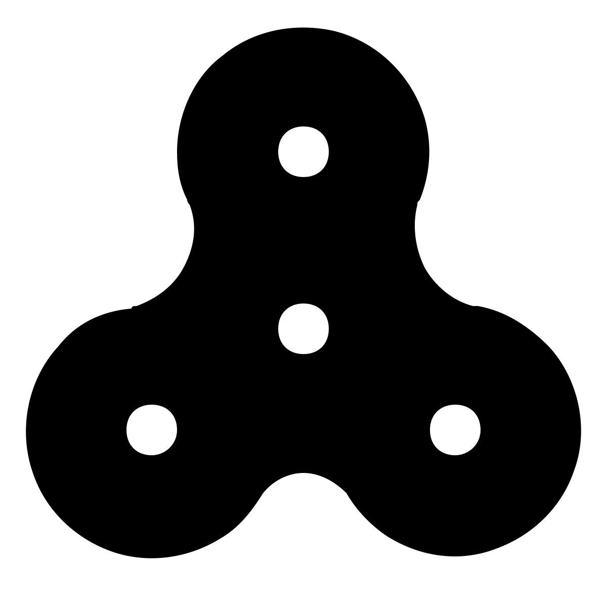 material rounded style fidget spinner icon