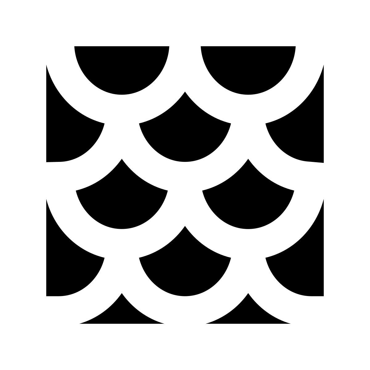 material rounded style padrão de escalas de peixe icon