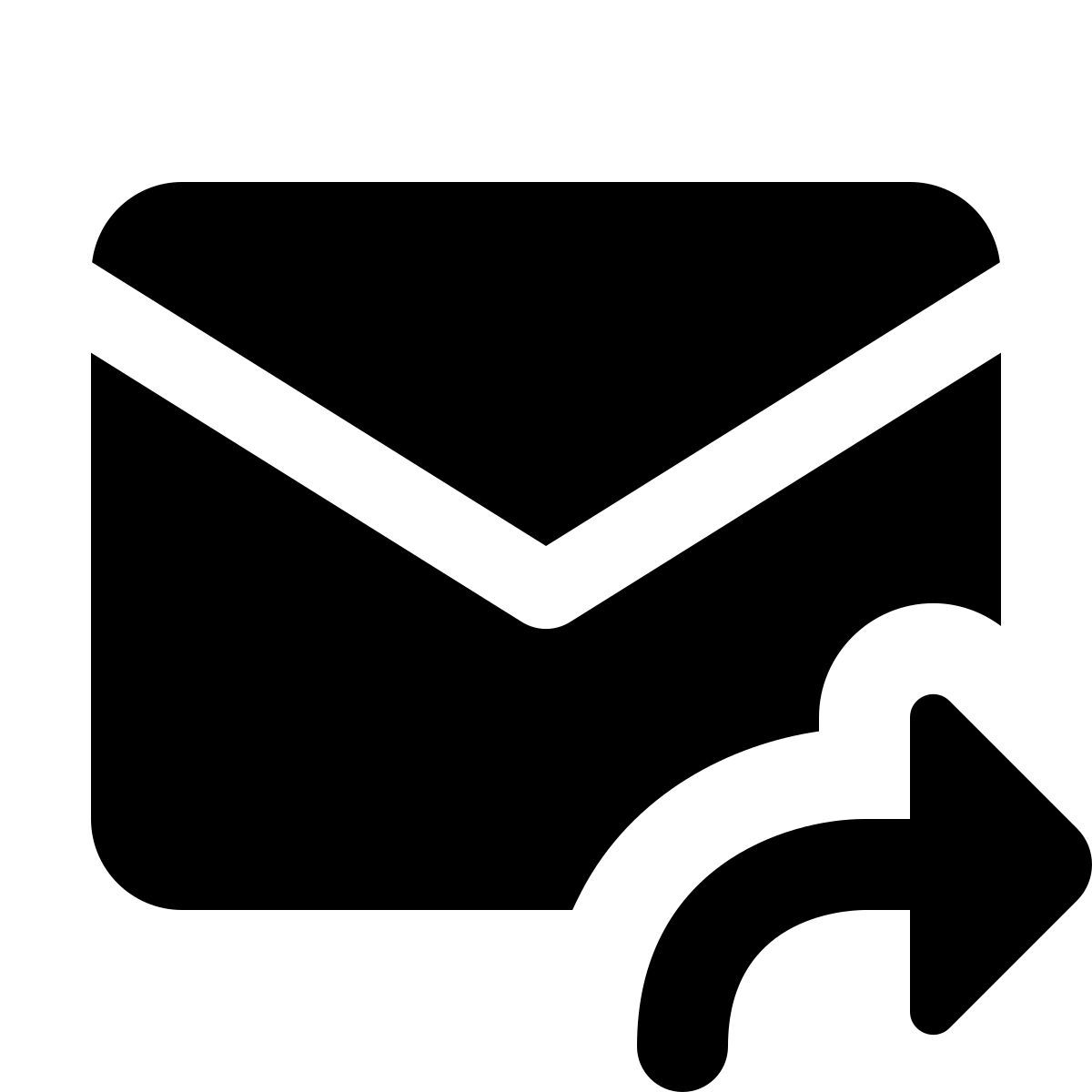 material rounded style inoltra il messaggio icon