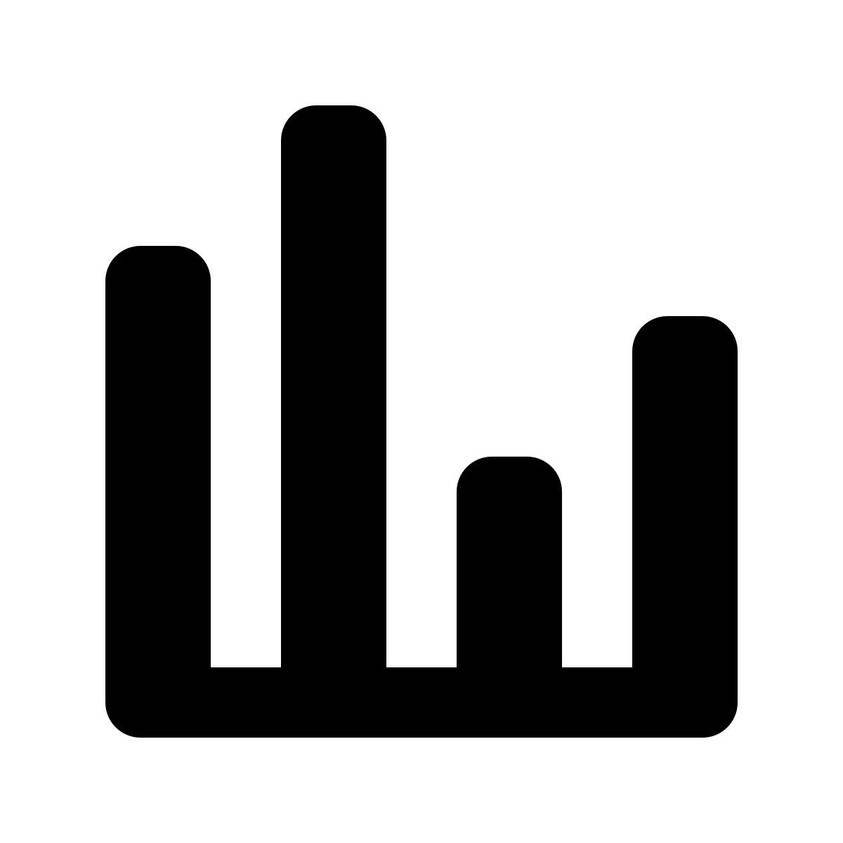 material rounded style bars icon