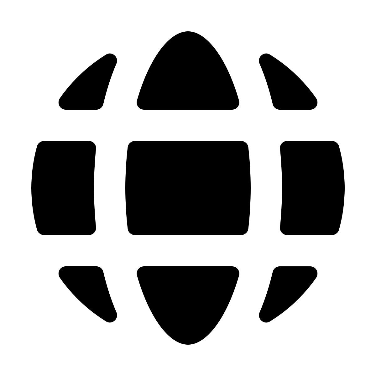 material rounded style globe icon