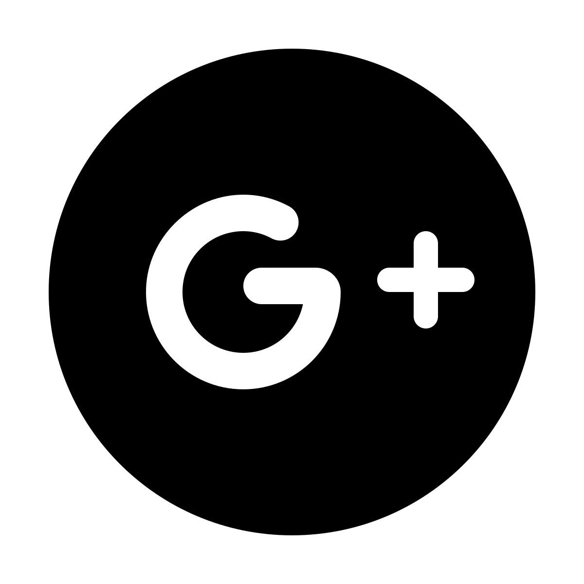 material rounded style google plus icon