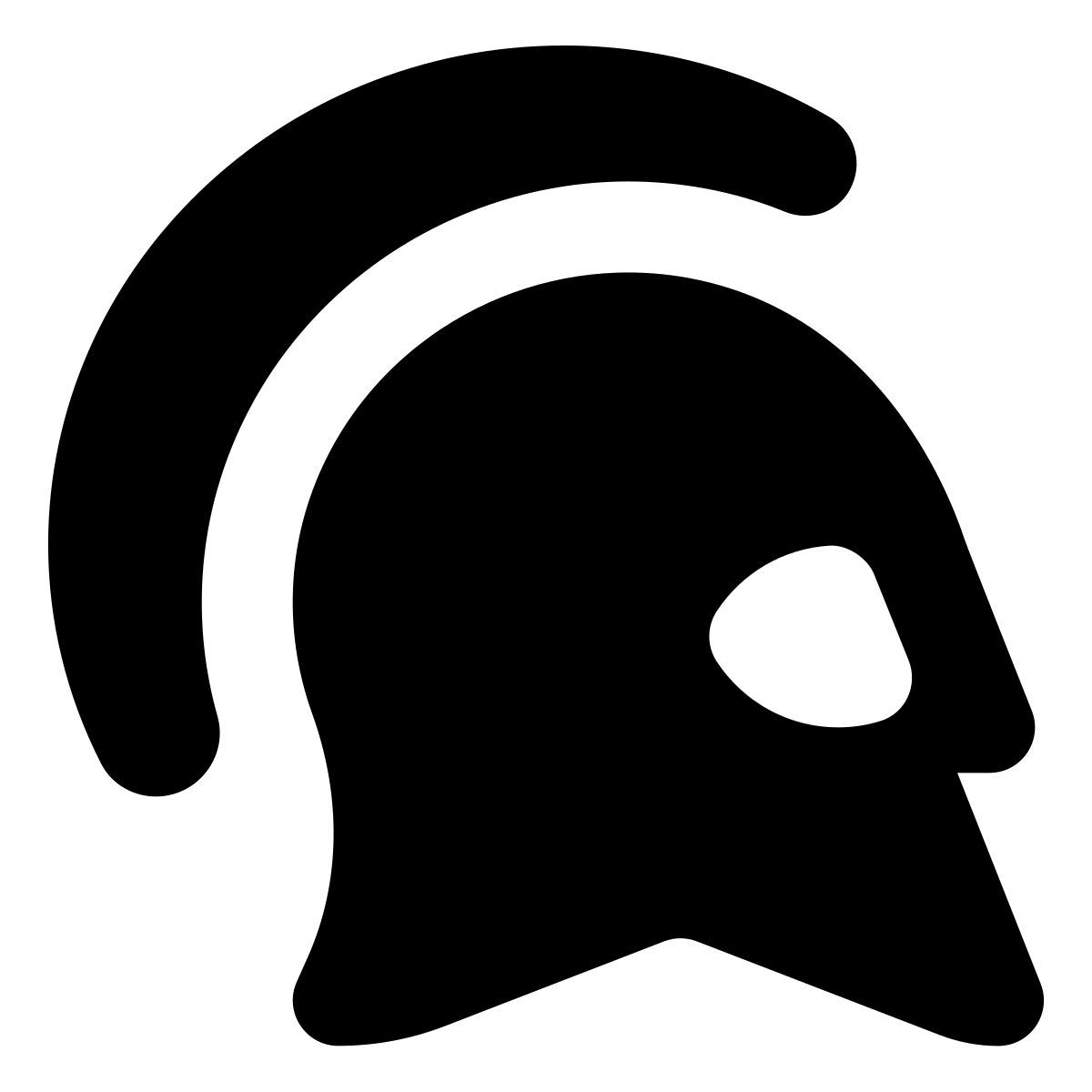 material rounded style casco griego icon