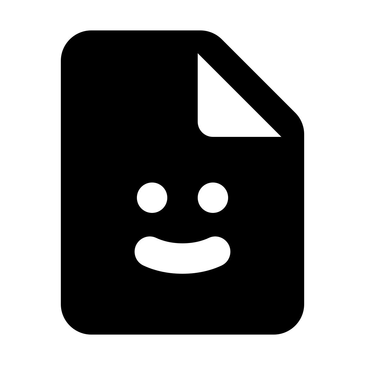 material rounded style happy file icon