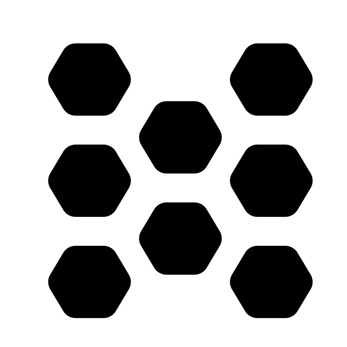 material rounded style patrón hexagonal icon