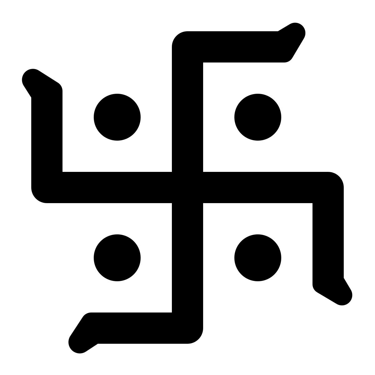 material rounded style 힌두교 만자 icon