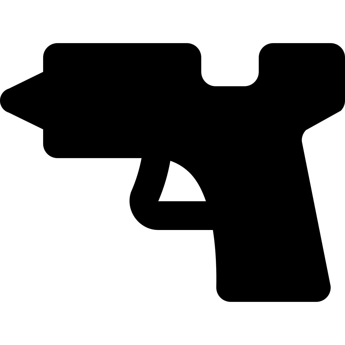 material rounded style pistola de cola quente icon