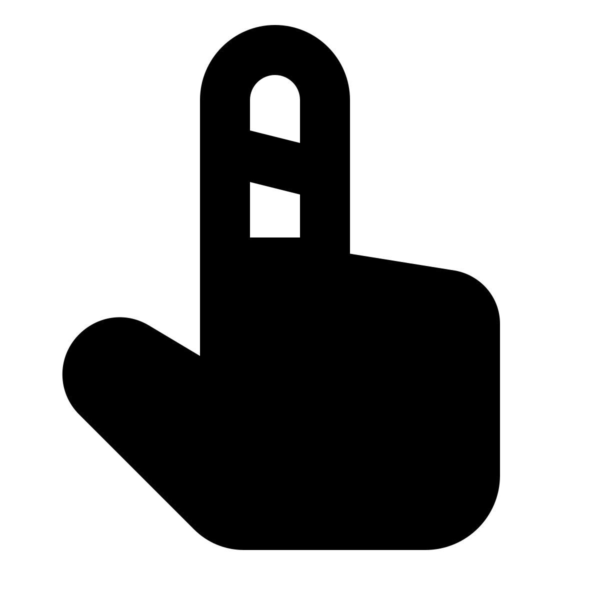 material rounded style dedo herido icon