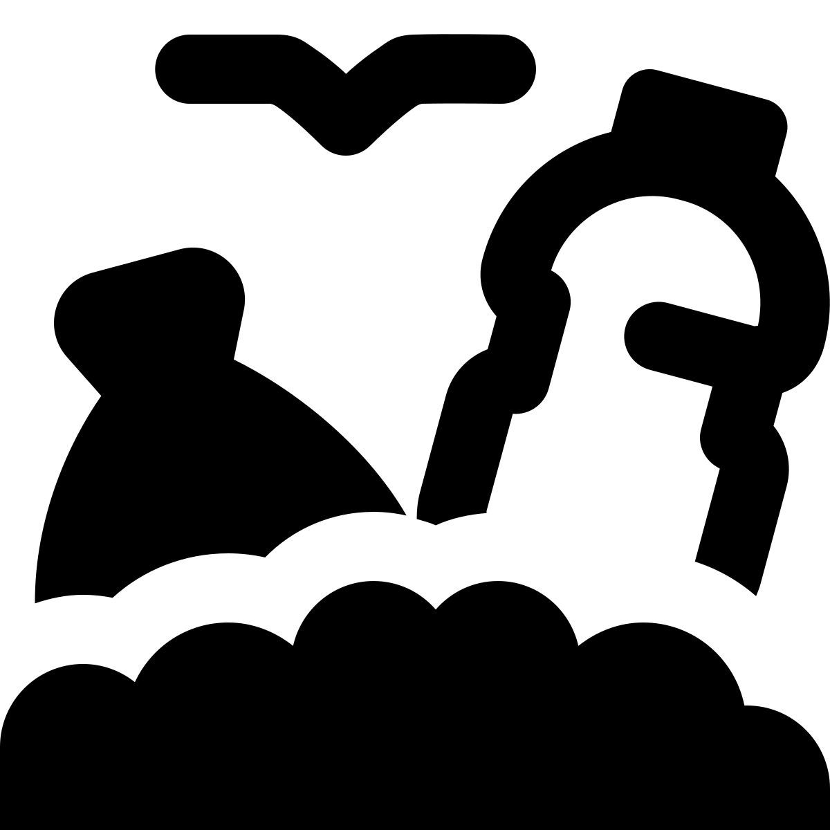 material rounded style décharge icon