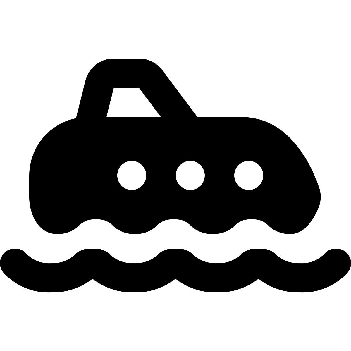 material rounded style scialuppa di salvataggio icon