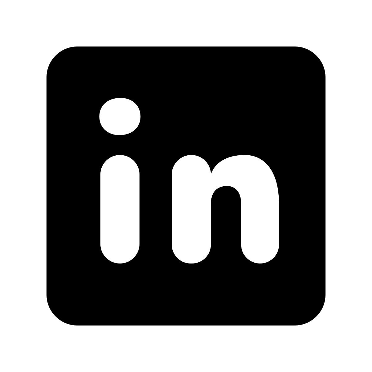 material rounded style linkedin icon