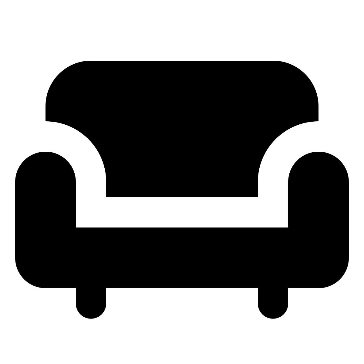 material rounded style living room icon