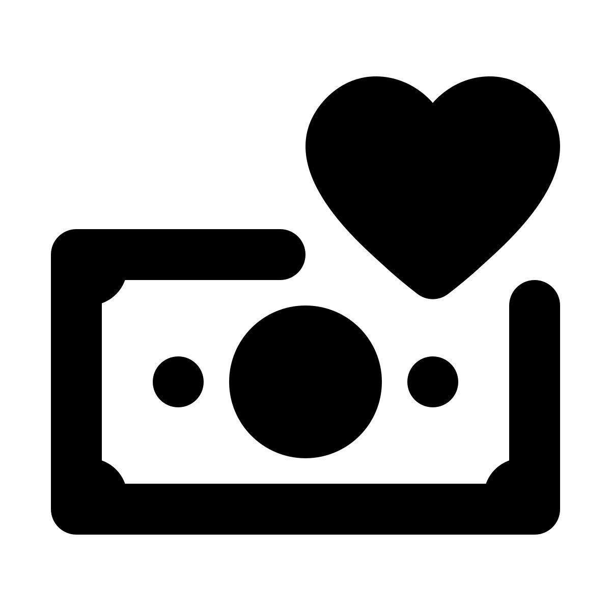 material rounded style amor por dinero icon